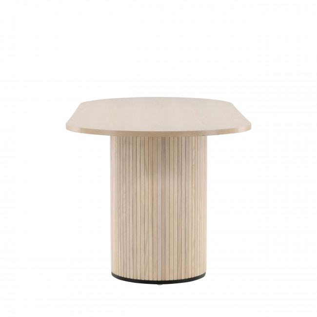 Bianca - Table à manger 8 personnes ovale en bois
