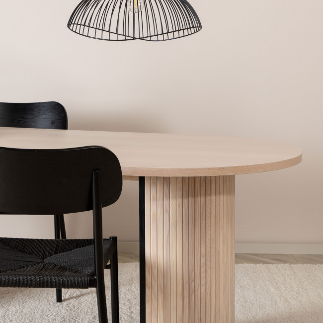 Bianca - Table à manger 8 personnes ovale en bois