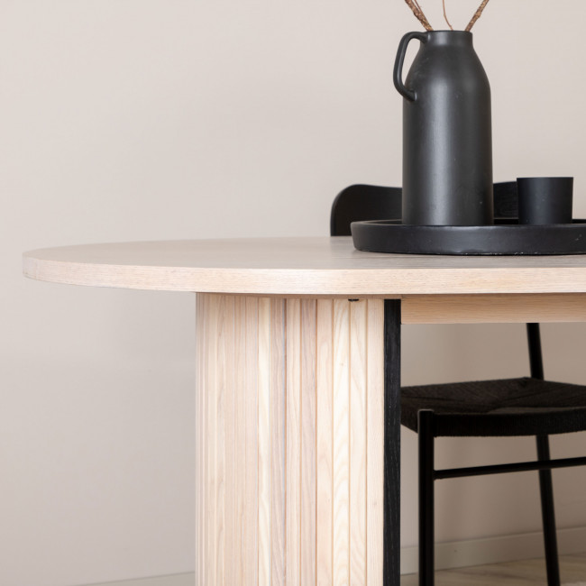 Bianca - Table à manger 8 personnes ovale en bois