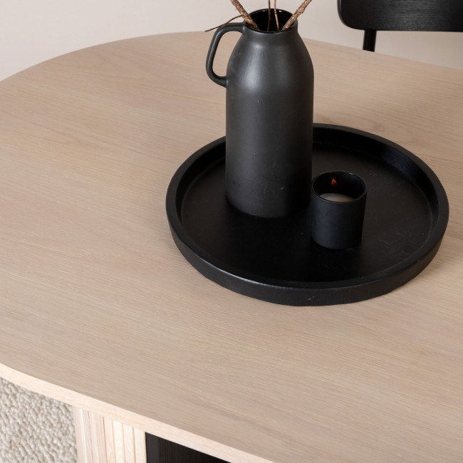 Bianca - Table à manger 8 personnes ovale en bois