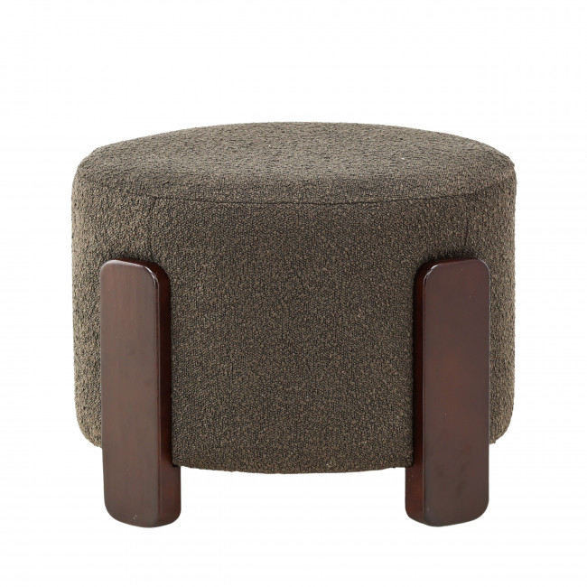 Coffey - Pouf rond en tissu bouclette ø52,5cm