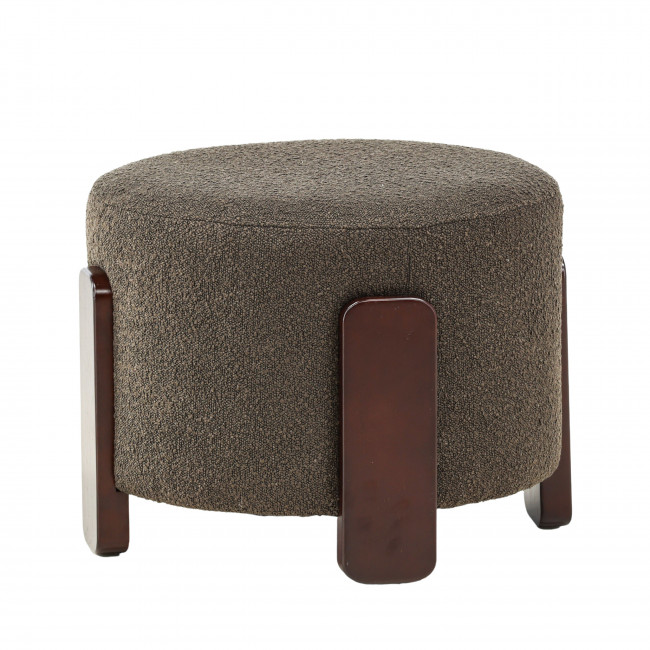 Coffey - Pouf rond en tissu bouclette ø52,5cm
