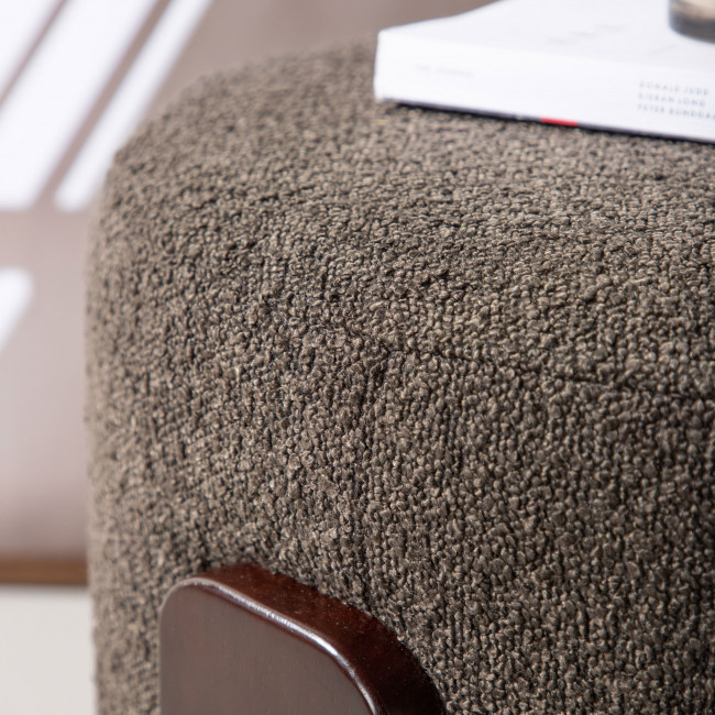 Coffey - Pouf rond en tissu bouclette ø52,5cm