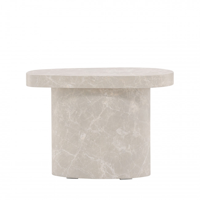 Bastad - Table d'appoint organique en bois 50x30cm