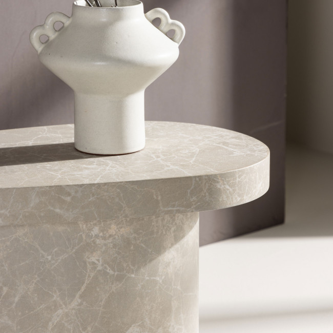 Bastad - Table d'appoint organique en bois 50x30cm