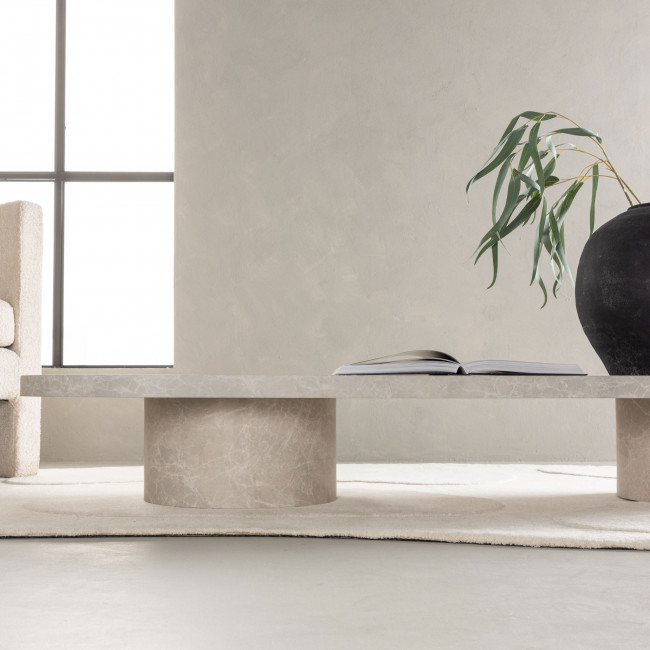 Narvik - Table basse ovale en bois 190x60cm