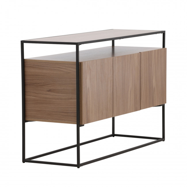 Kingsport - Buffet 3 portes en bois et métal L120cm