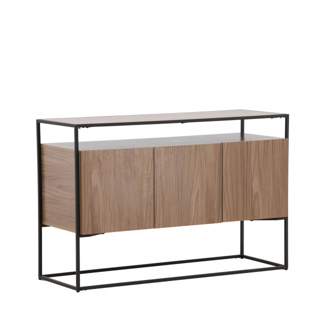 Kingsport - Buffet 3 portes en bois et métal L120cm