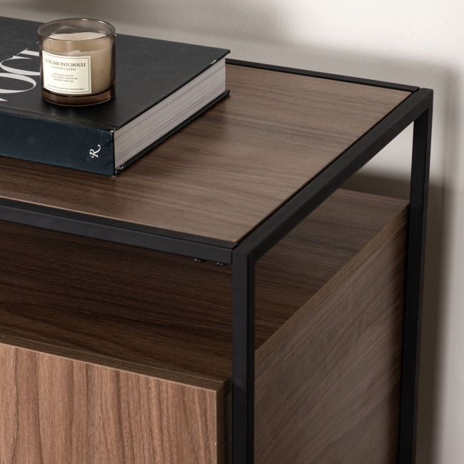 Kingsport - Buffet 3 portes en bois et métal L120cm