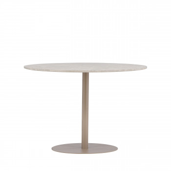 Lycke - Table à manger 4 personnes ronde en bois et métal