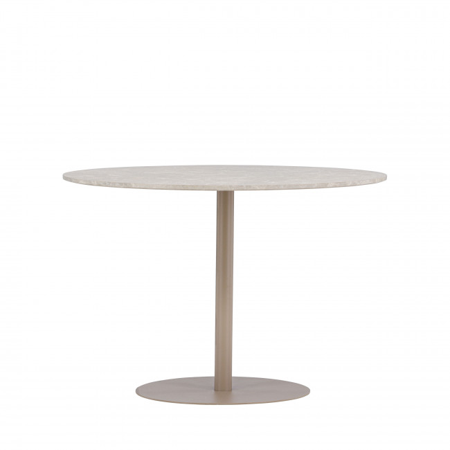 Lycke - Table à manger 4 personnes ronde en bois et métal