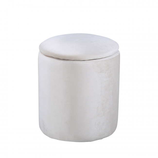 Limpen - Pouf rond en velours ø32cm