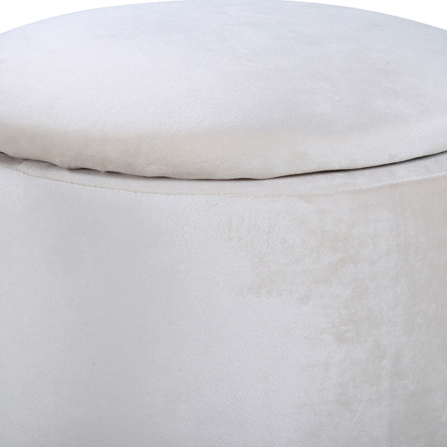 Limpen - Pouf rond en velours ø32cm
