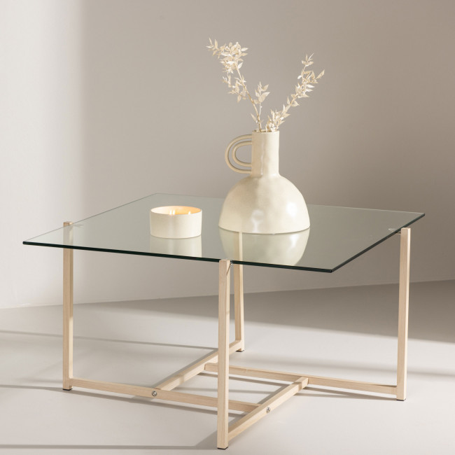 Hybrid - Table basse carrée en bois 80x80cm