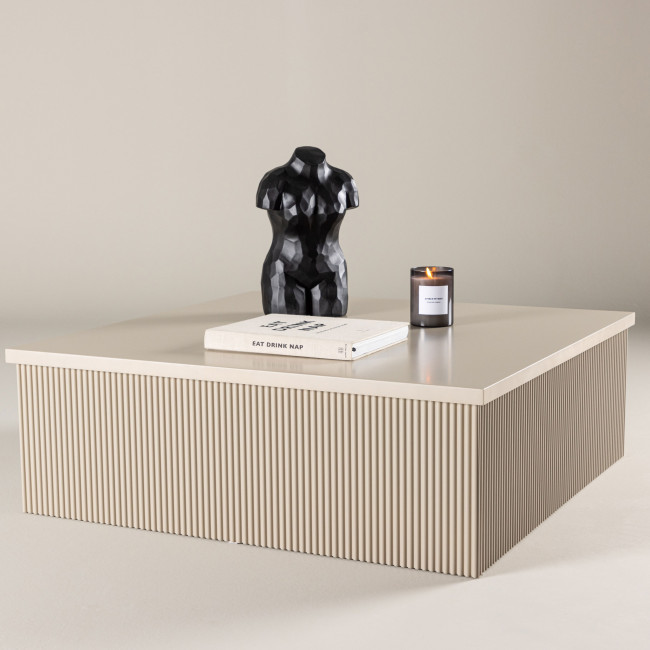 Lenox - Table basse carrée en bois 90x90cm