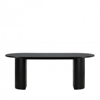 Bianca - Table à manger 8 personnes ovale en bois