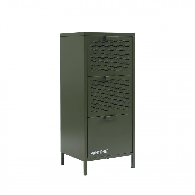 Nino - Petit meuble de rangement 3 tiroirs en métal PANTONE H105cm