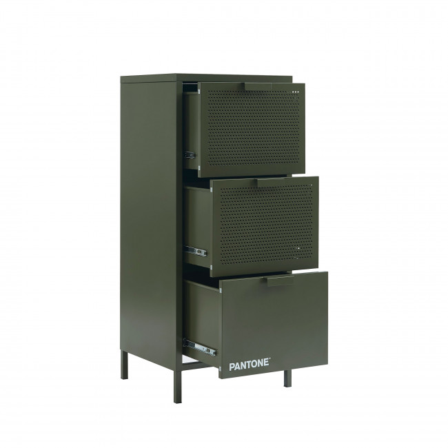 Nino - Petit meuble de rangement 3 tiroirs en métal PANTONE H105cm