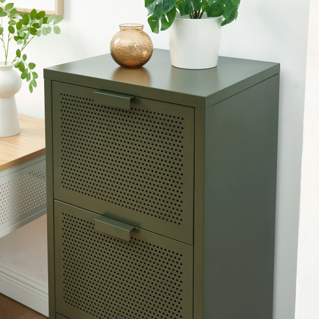 Nino - Petit meuble de rangement 3 tiroirs en métal PANTONE H105cm