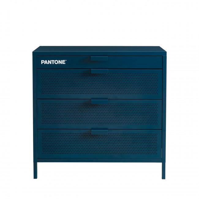 Nino - Commode 4 tiroirs en métal PANTONE L80cm
