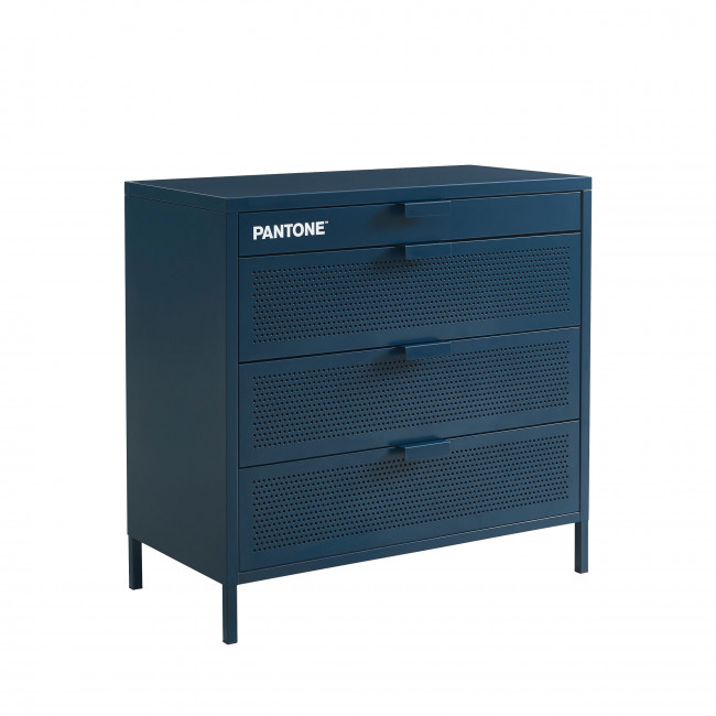 Nino - Commode 4 tiroirs en métal PANTONE L80cm