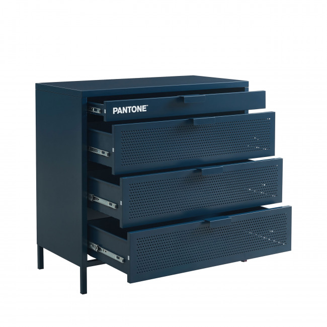 Nino - Commode 4 tiroirs en métal PANTONE L80cm