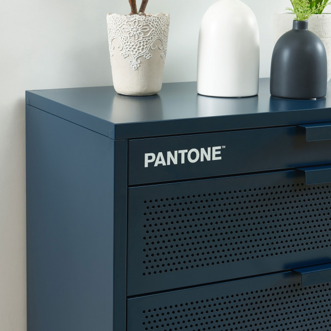 Nino - Commode 4 tiroirs en métal PANTONE L80cm