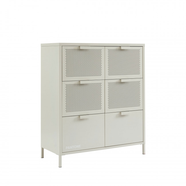 Nino - Commode 6 tiroirs en métal PANTONE L90cm