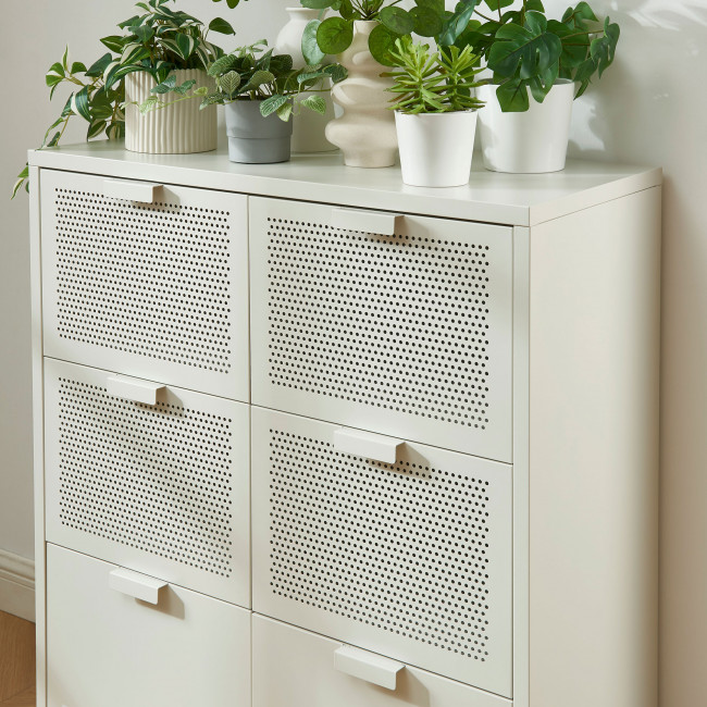 Nino - Commode 6 tiroirs en métal PANTONE L90cm