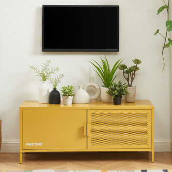 Nino - Meuble TV 2 portes en métal PANTONE L120cm