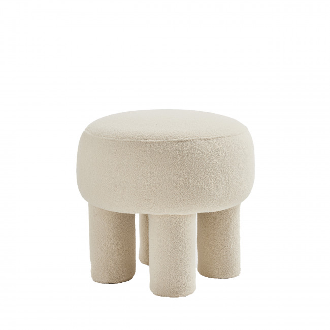 Bloomi - Tabouret rond en tissu bouclette ø43cm