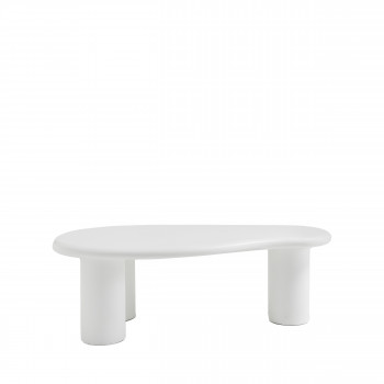Luna - Table basse organique en fibre de ciment L120cm