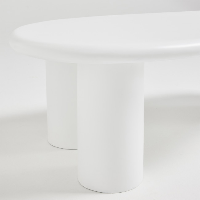 Luna - Table basse organique en fibre de ciment L120cm