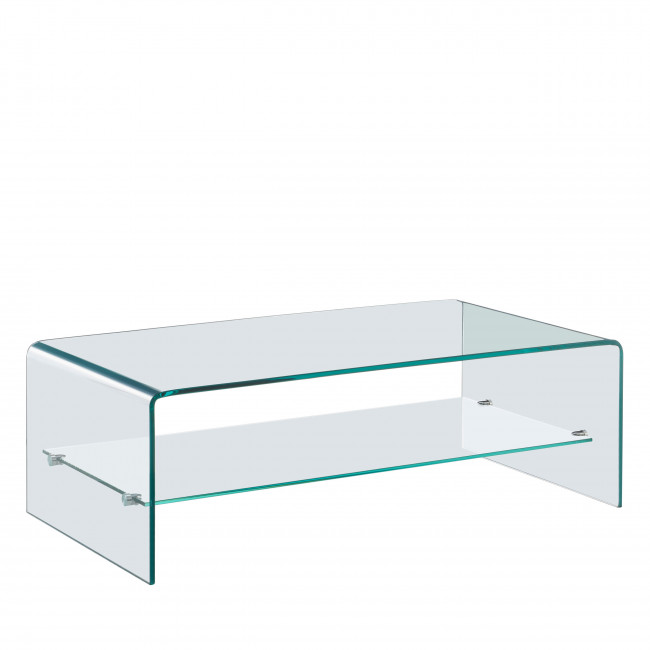 Nido - Table basse double plateaux en verre L110cm
