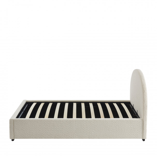 Merle - Lit coffre en tissu bouclette 90x190cm