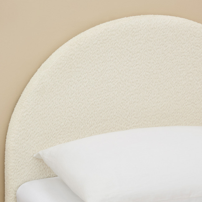 Merle - Lit coffre en tissu bouclette 90x190cm