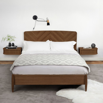 Farsta tambour - Table de chevet murale en bois