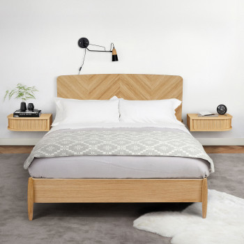 Farsta tambour - Table de chevet murale en bois