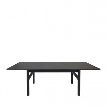Curved - Table à manger extensible 8 à 10 personnes en bois 180-220x90cm