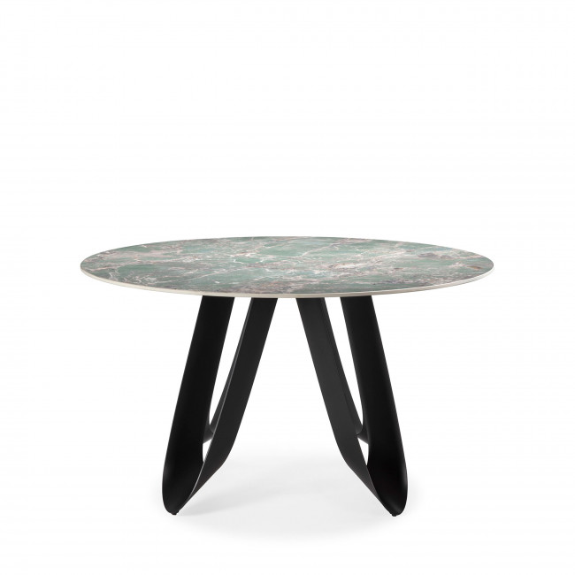 Zalcor - Table à manger 6 personnes ronde en céramique