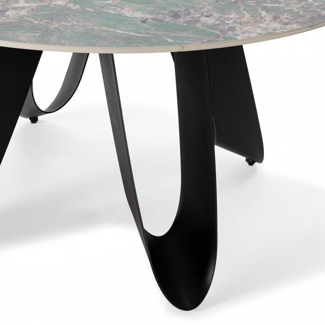 Zalcor - Table à manger 6 personnes ronde en céramique