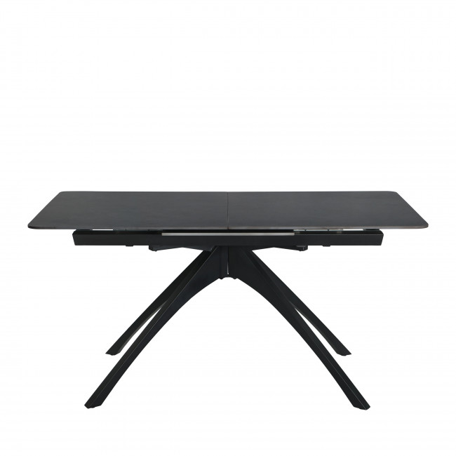 Mystara - Table à manger extensible 6 à 8 personnes en céramique et métal 150-200x85cm