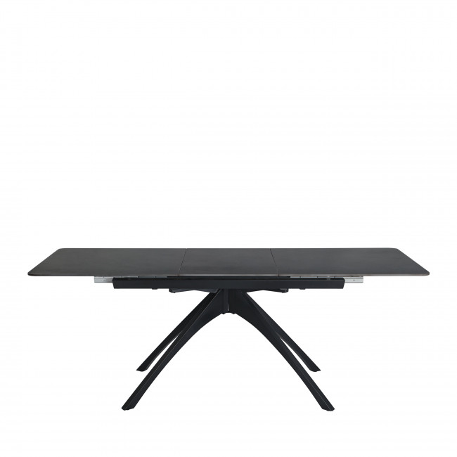 Mystara - Table à manger extensible 6 à 8 personnes en céramique et métal 150-200x85cm