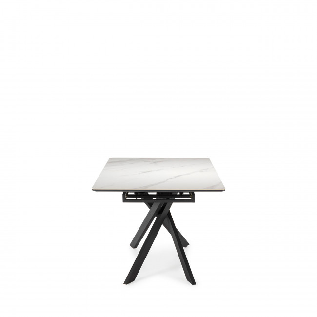 Kelmor - Table à manger extensible 6 à 8 personnes en céramique et métal 160-200x89,5cm