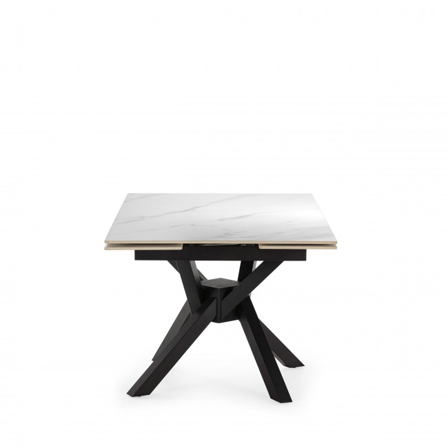 Brelyn - Table à manger extensible 6 à 8 personnes en céramique et métal 150-200x90cm