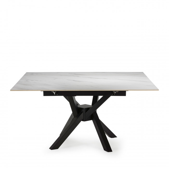 Brelyn - Table à manger extensible 6 à 8 personnes en céramique et métal 150-200x90cm