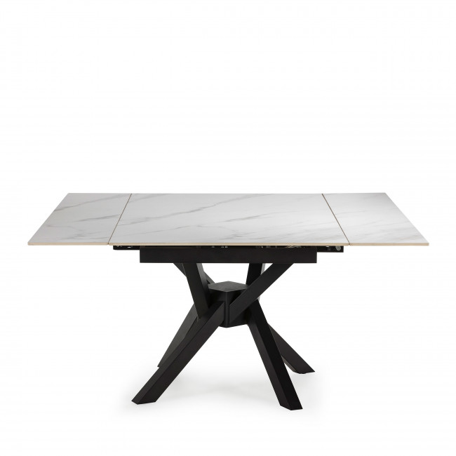 Brelyn - Table à manger extensible 6 à 8 personnes en céramique et métal 150-200x90cm