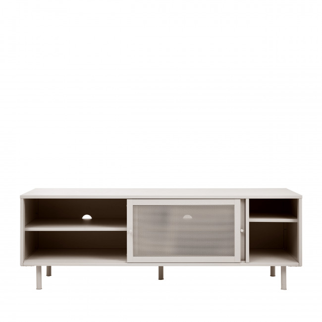 Kiso - Meuble TV 2 portes, 2 niches en métal L160cm