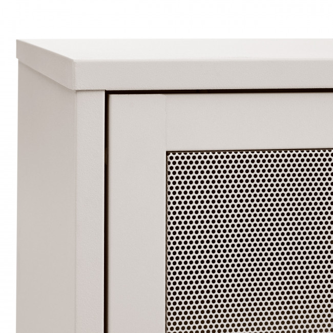 Kiso - Meuble TV 2 portes, 2 niches en métal L160cm