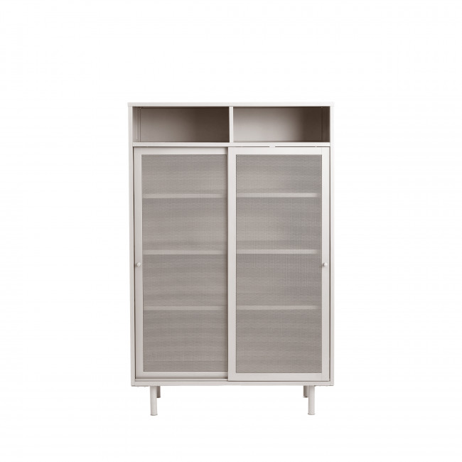 Kiso - Vaisselier 2 portes, 2 niches en métal H140cm